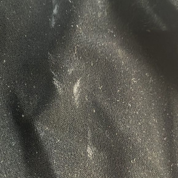 Vintage Louis Feraud Black Velvet Dress Low V-Back Ruffles Bow SIze 10 - Picture 15 of 16